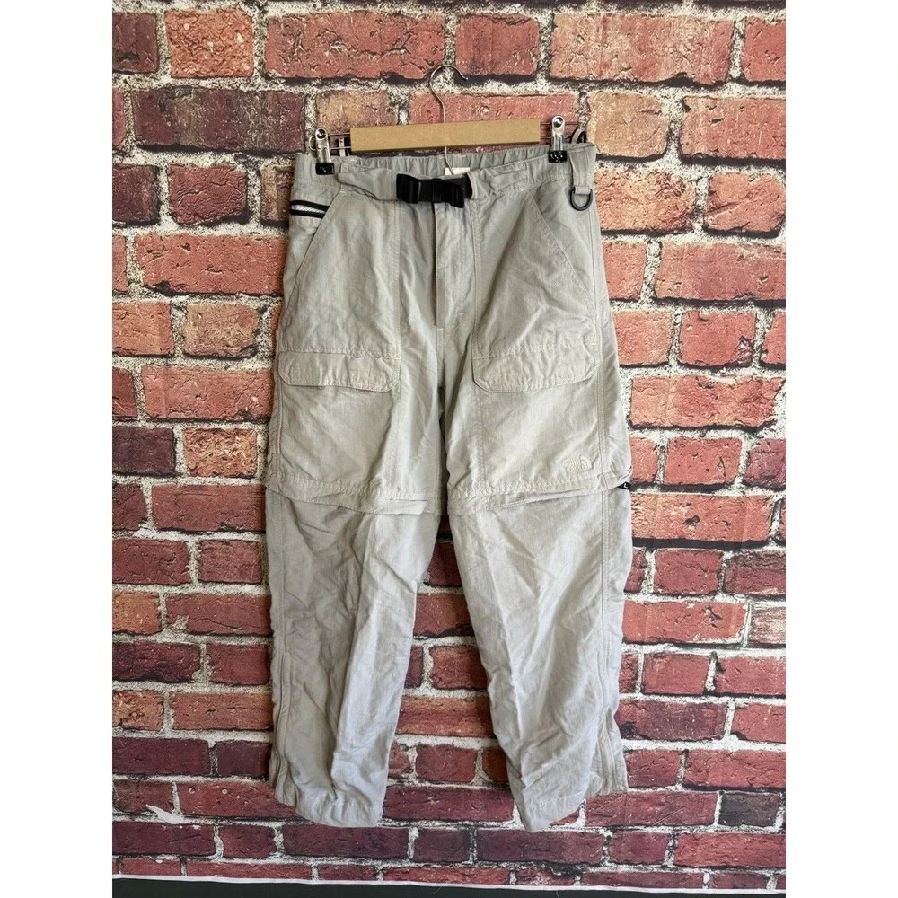 The North Face Mens Gray Convertible Outdoor Nylon Hiking Pants Size Small